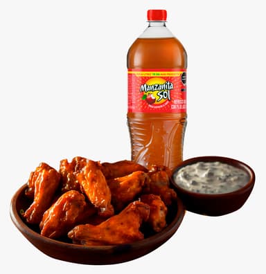 10 Alitas + Aderezo + Refresco 600 ml