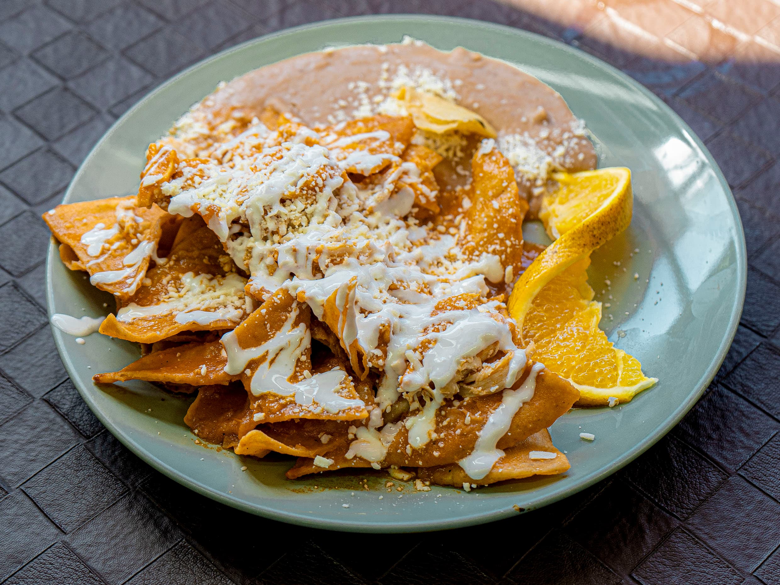 Chilaquiles con pechuga