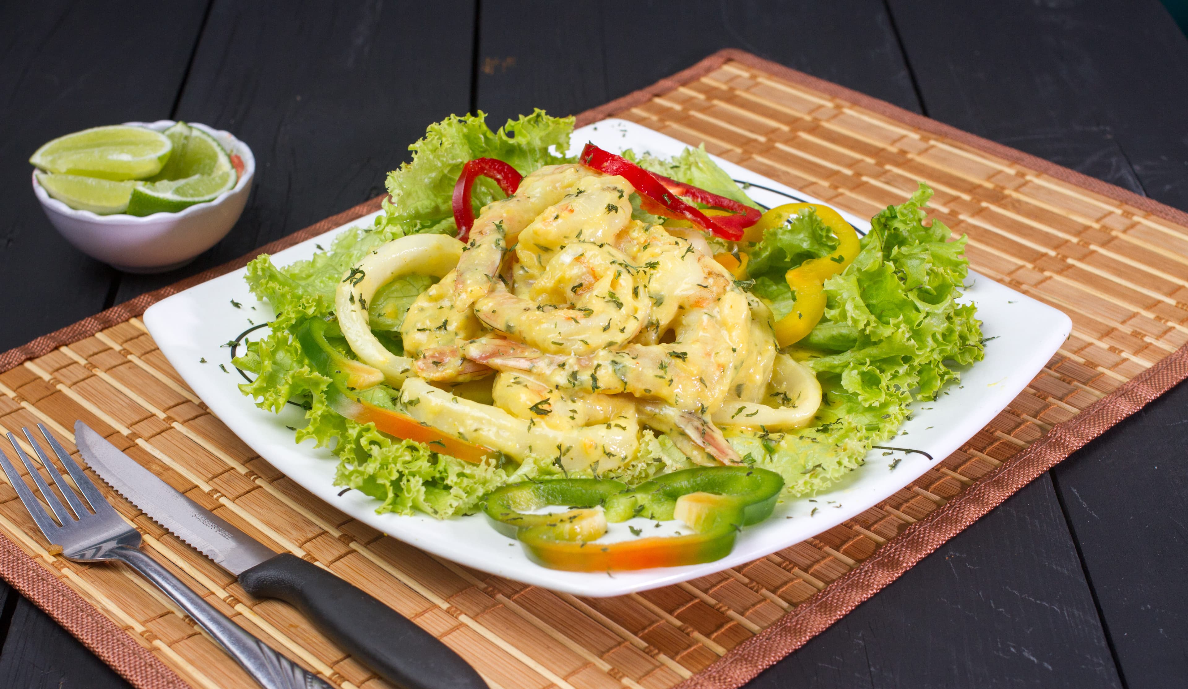 Langostinos al ajillo o en salsa de coco (250gm)