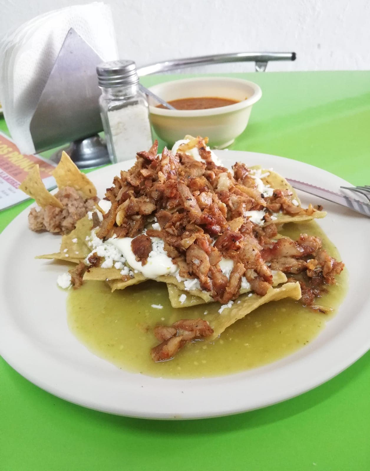Orden de Chilaquiles con pastor