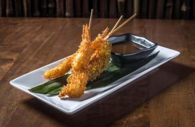 Brocheta de Kushiage de Camarón