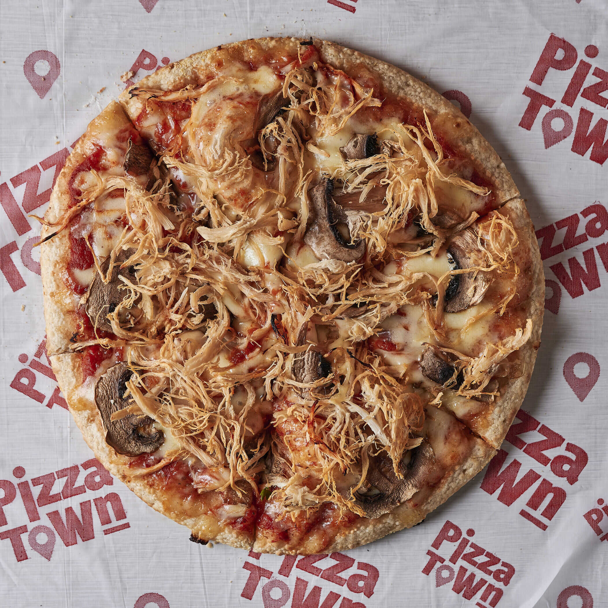 Pizza Pollo con Champiñones