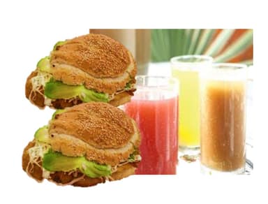 COMBO Nuevo: 2 Cemitas +2 Aguas