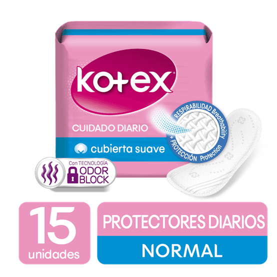 Protector Diario Normal Kotex Bolsa 15 Uds