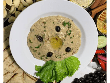 Baba Ganush + Pan Pita Casera