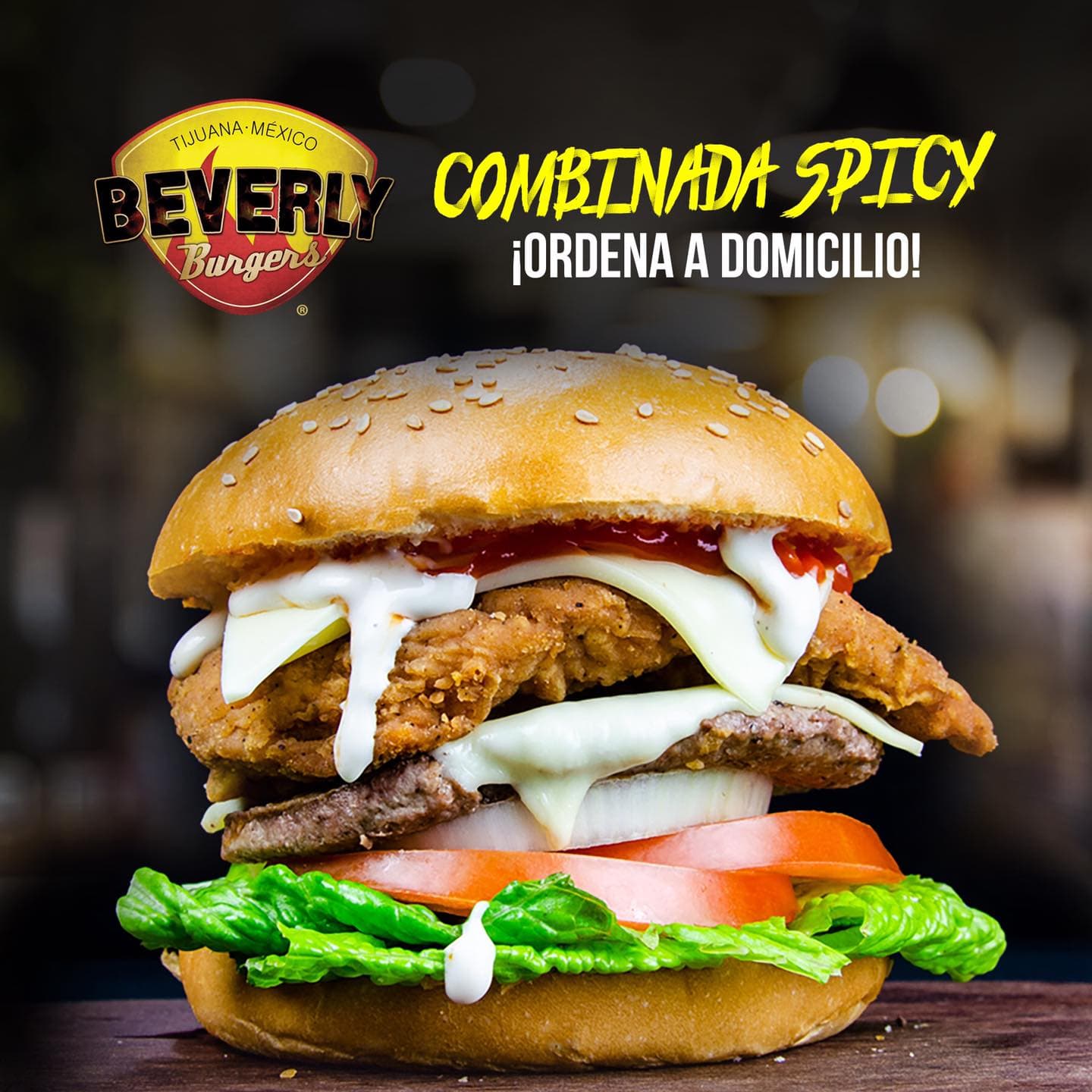 Hamburguesa Combinada Spicy.