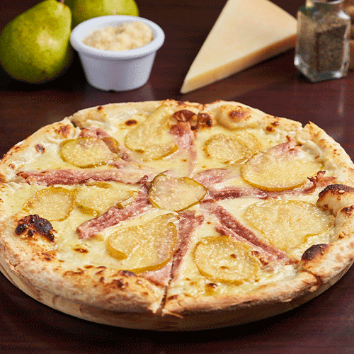 Pizza Gioia/Pera y Tocineta