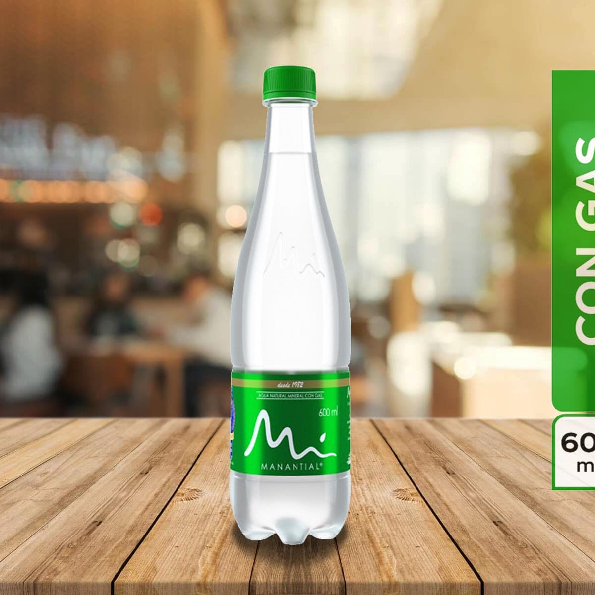 Botella de Agua con Gas 600 ml