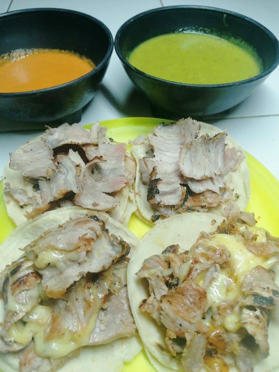 Taco de Chuleta o Pastor con Queso