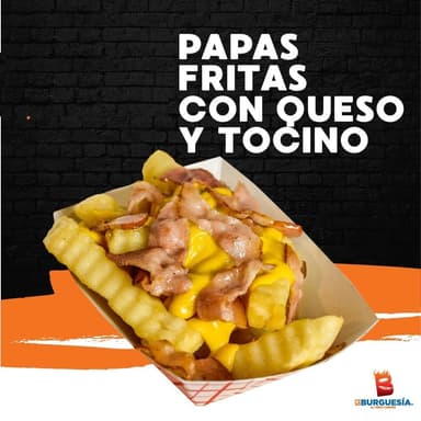 Papas Fritas con Queso y Tocino