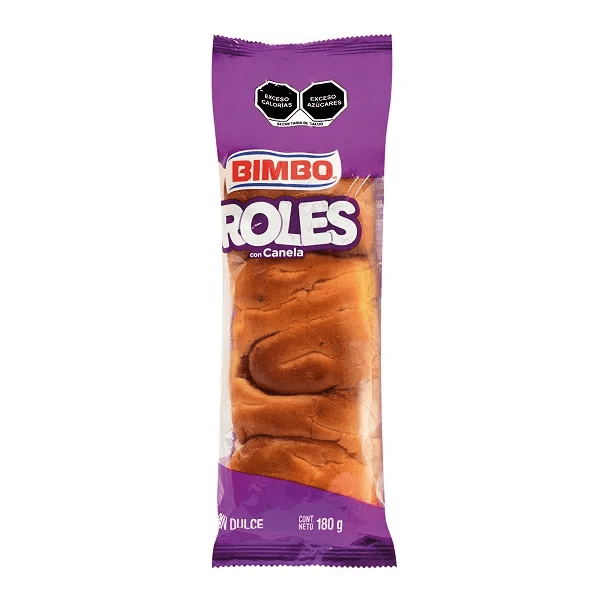 Bimbo Roles Canela 3 Piezas 180 grs