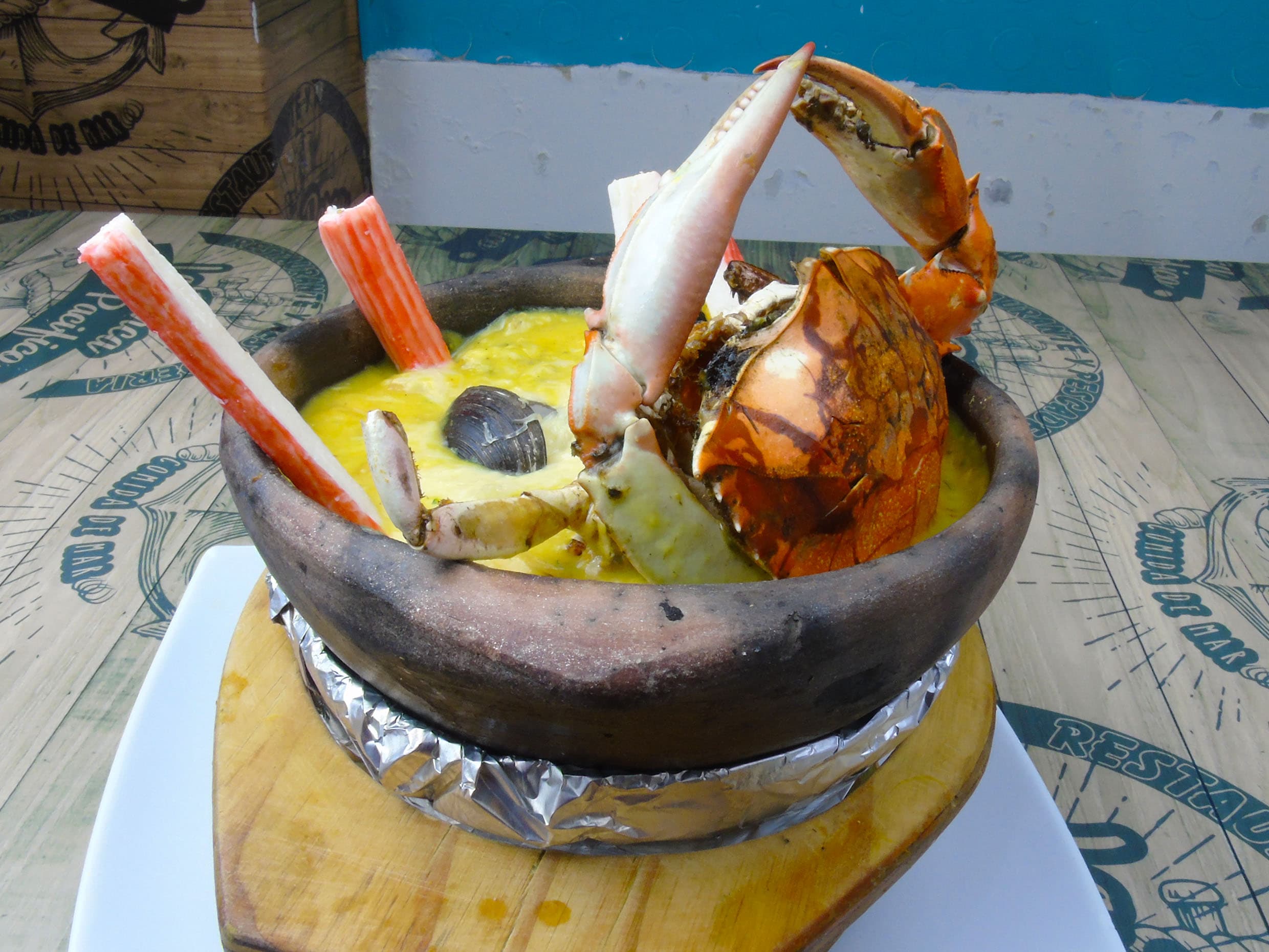 Cazuela mixta con cangrejo