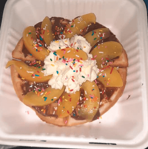 Waffle de Melocotón