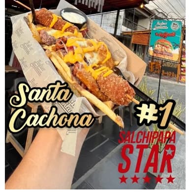 Papas Santa Cachona + Cocacola1.5