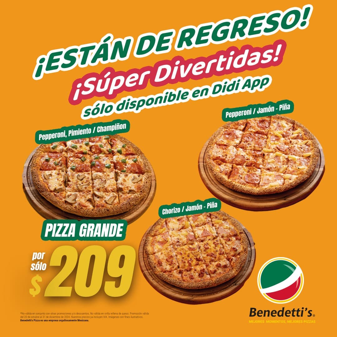 Pizza GRANDE  1/2 Jamon piña 1/2 Chorizo
