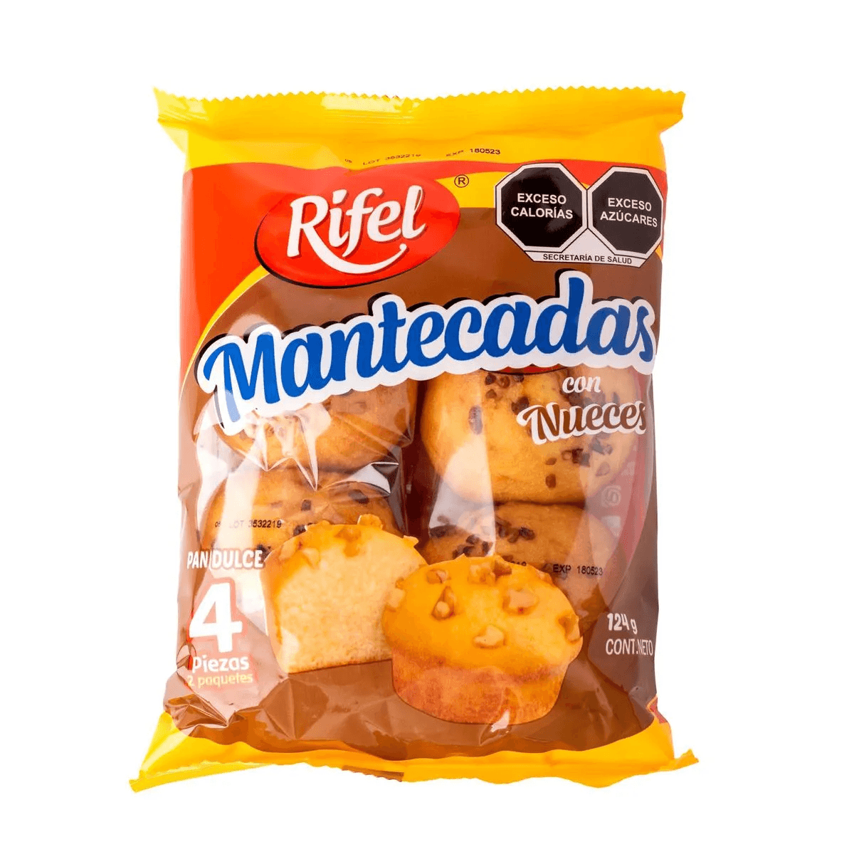 MANTECADAS NUECES 4 PZAS