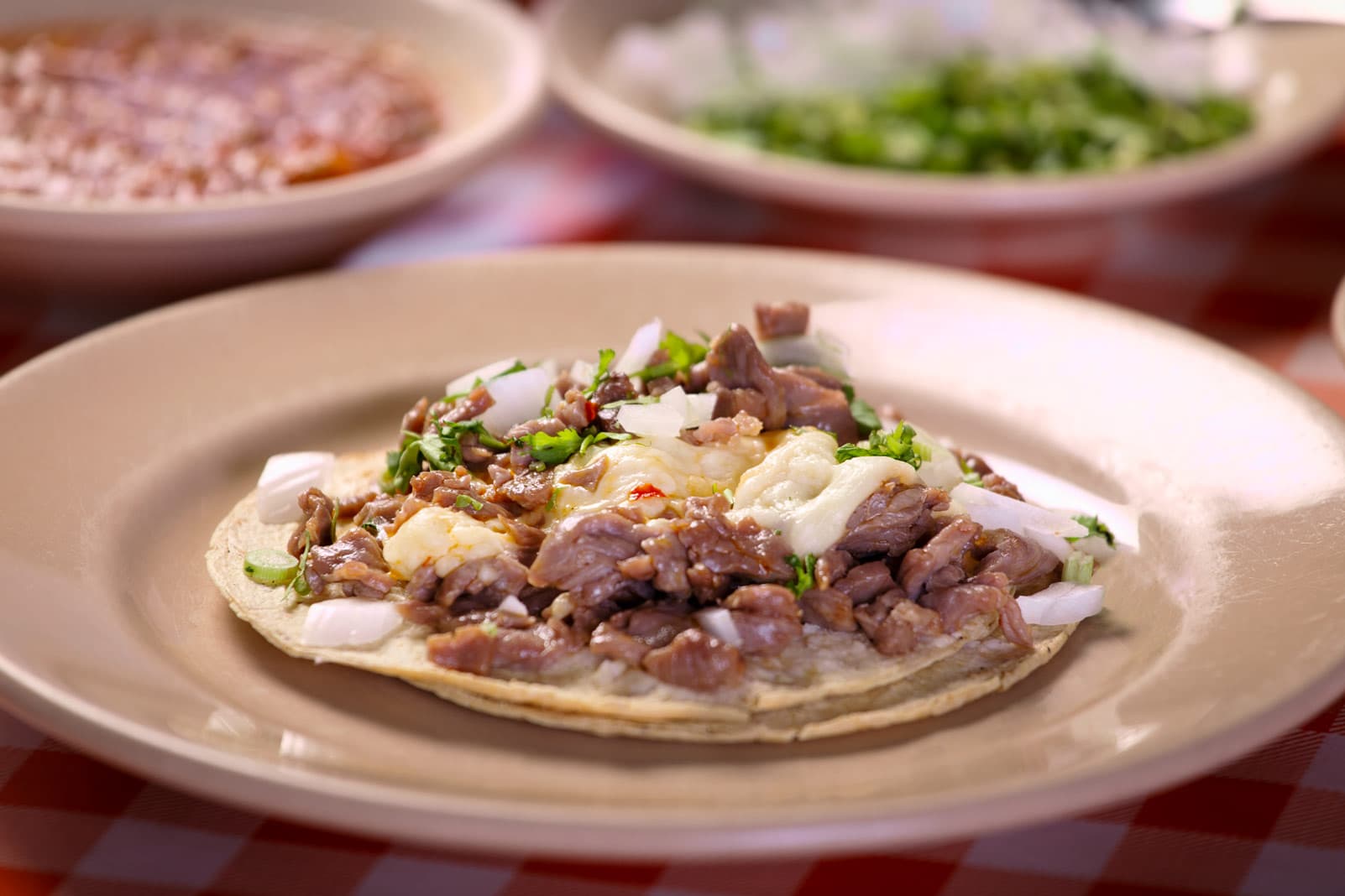 Taco de Cecina con Queso