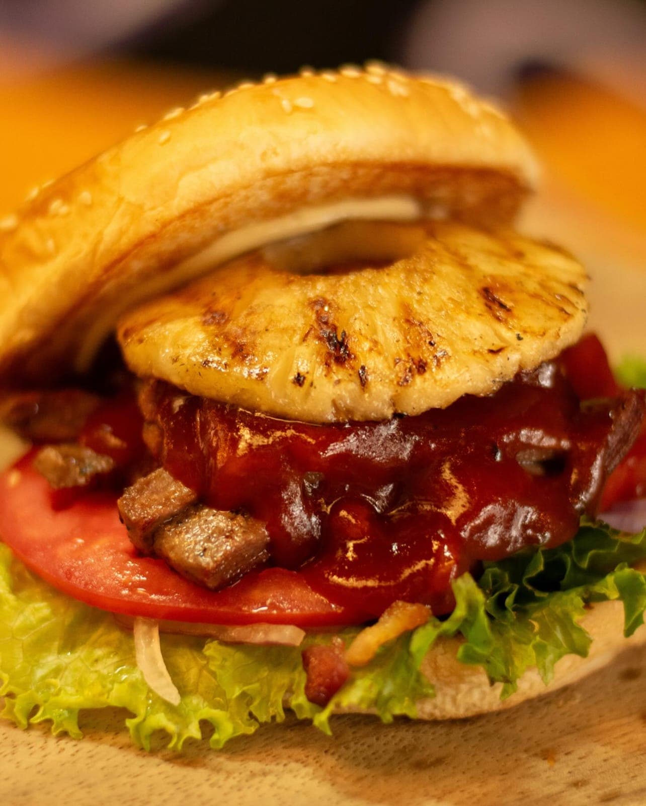 Hamburguesa Hawaiana de Res 100 Gr