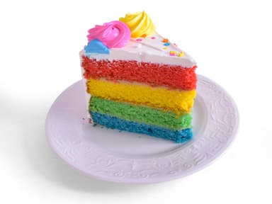 Rebanada de Pastel Arcoiris