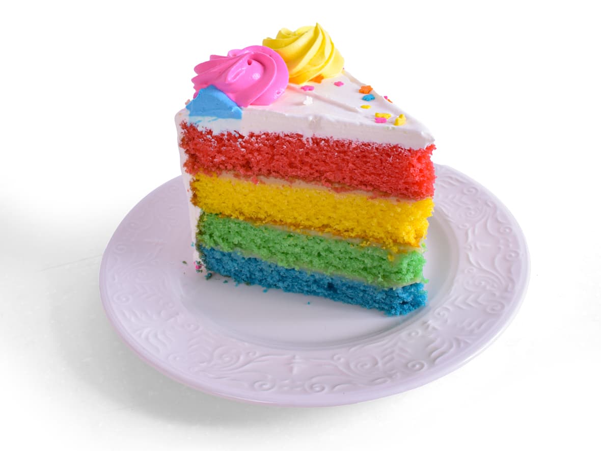 Rebanada de Pastel Arcoiris