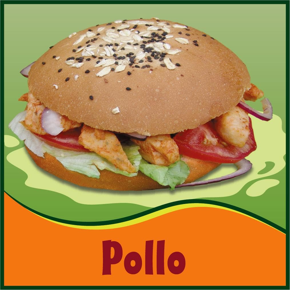 HAM POLLO  grande, incluye papá hash pan artesanal