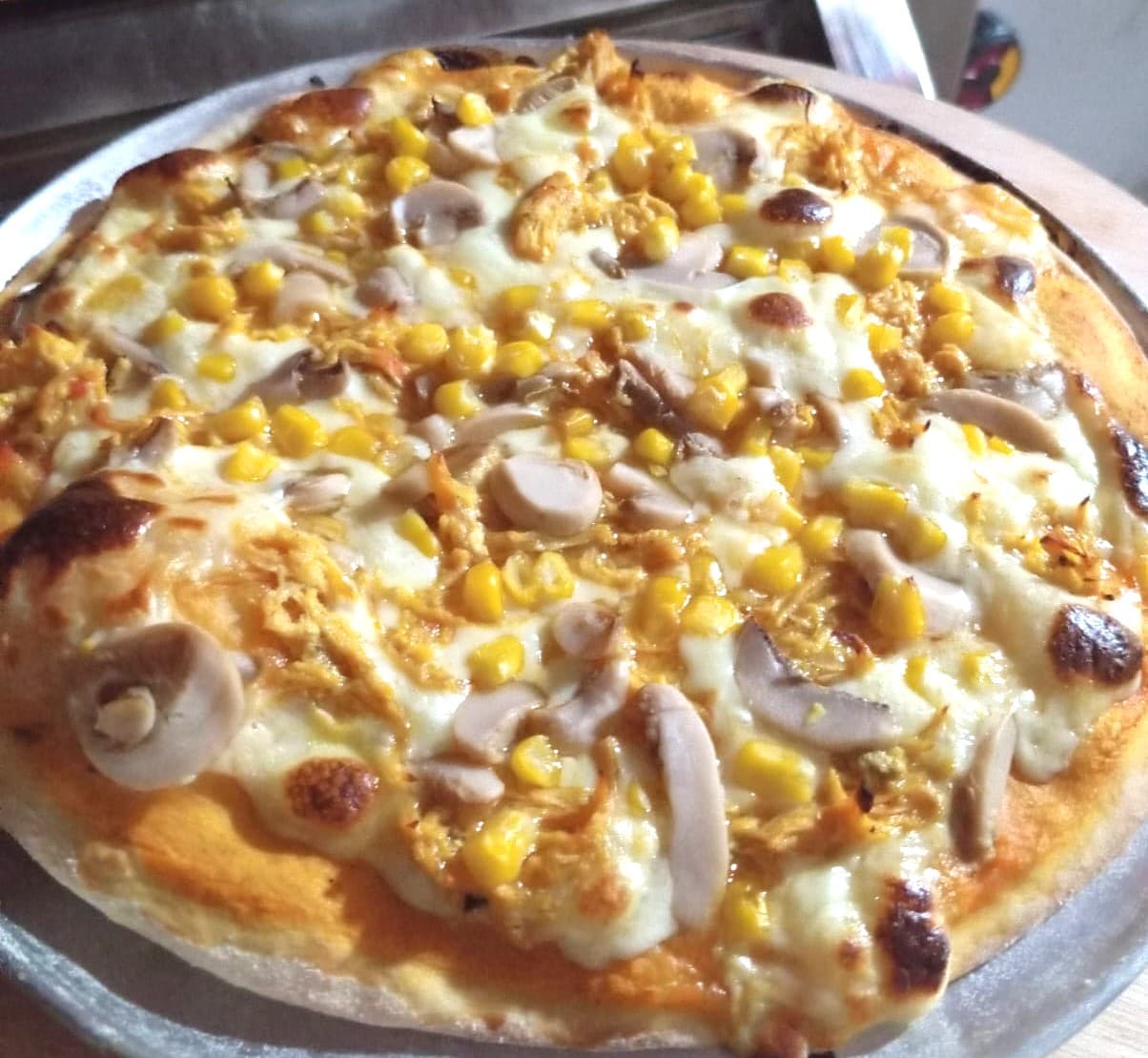 Pizza Pollo Maíz