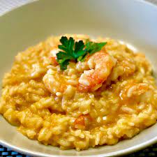 Arrisotado a la Huancaina con Camarones