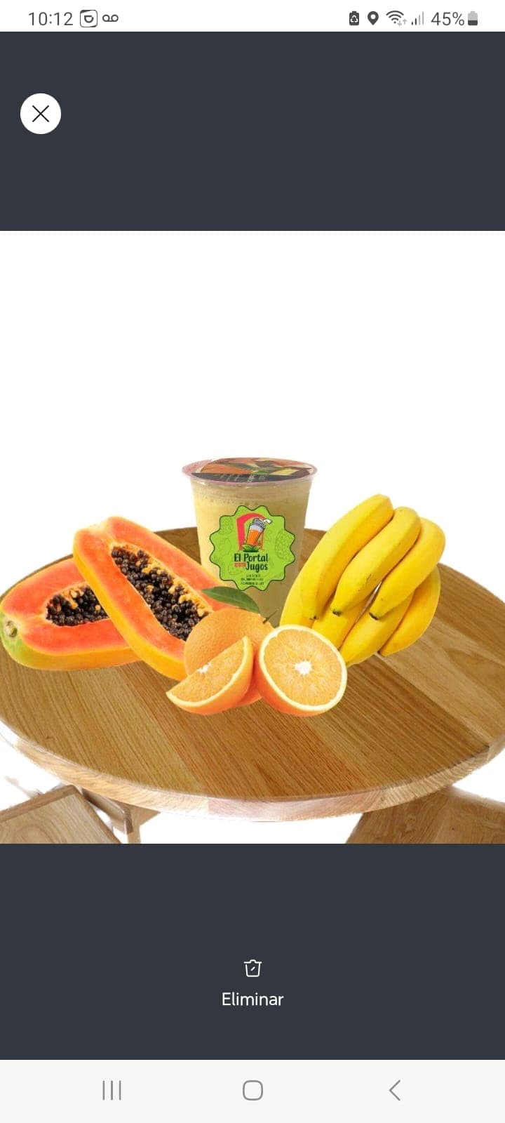 Batido de Banano, Papaya y Naranja