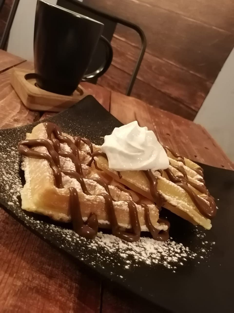 Waffles con Nutella