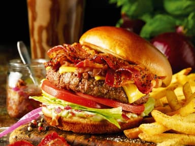 Triple Bacon Stackhouse Burger