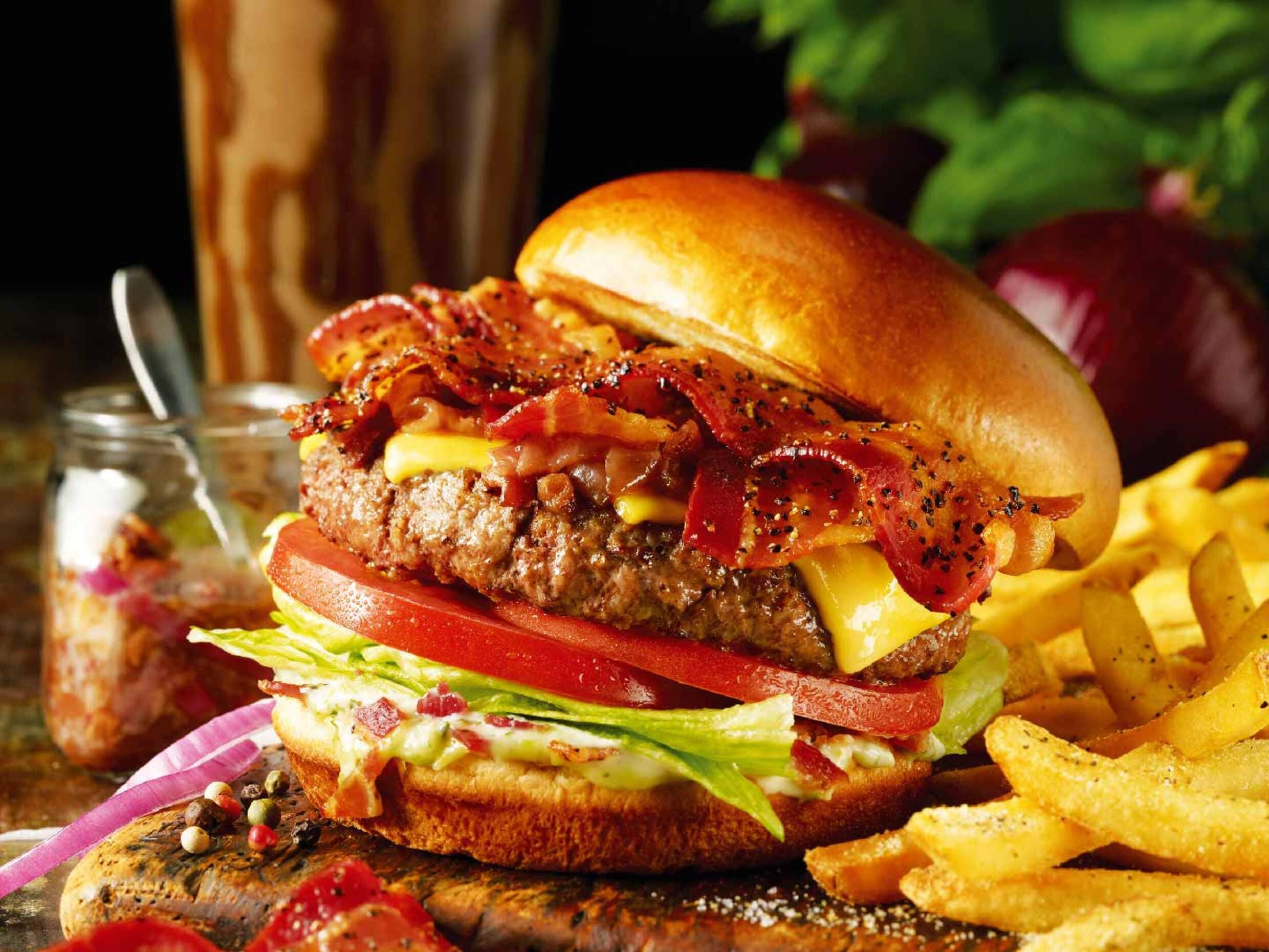 Triple Bacon Stackhouse Burger