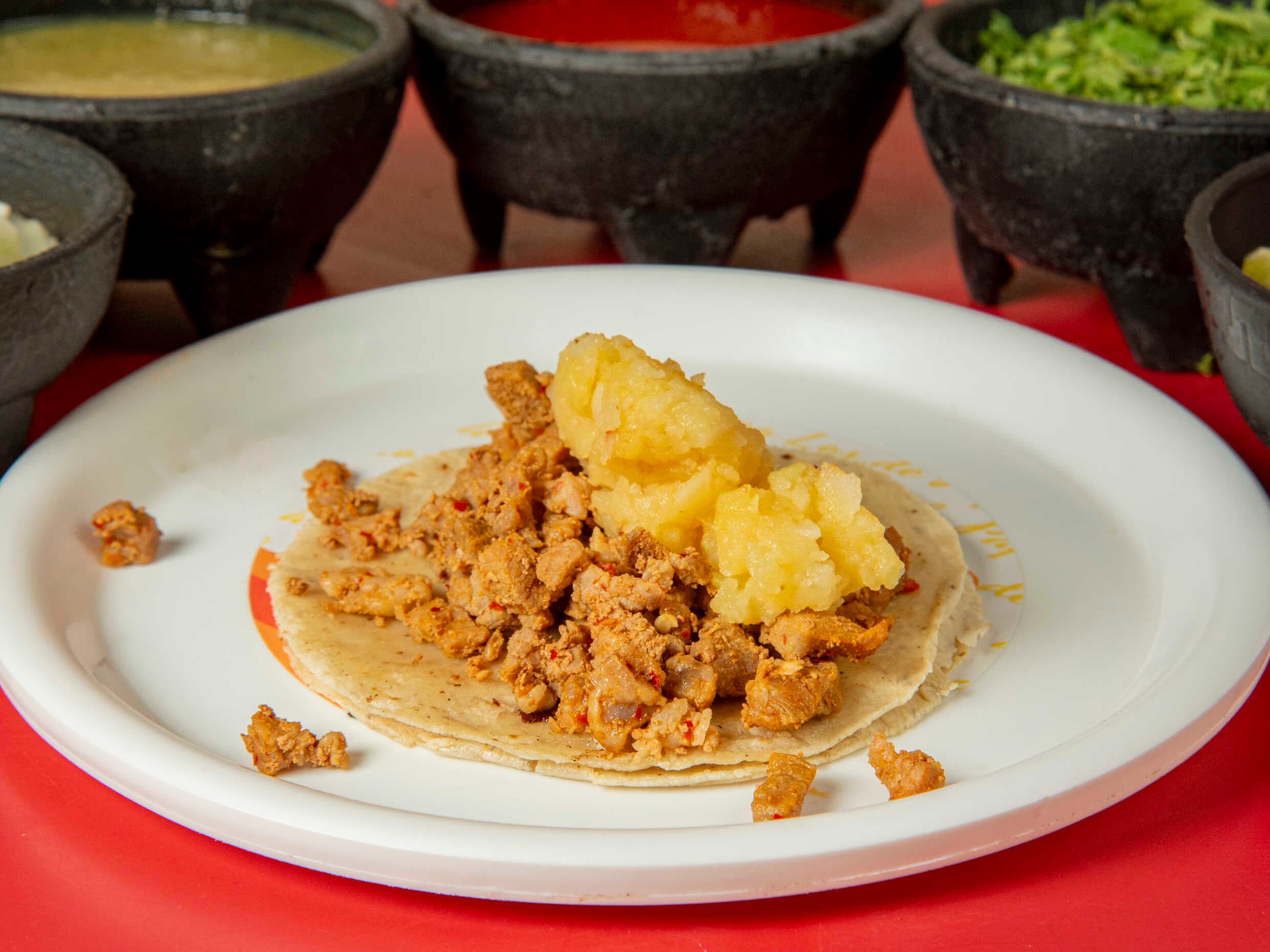 Taco Adobada con Papa