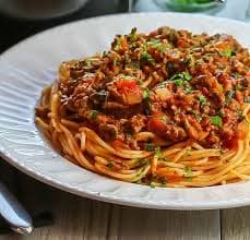 Espagueti a la Bolognesa