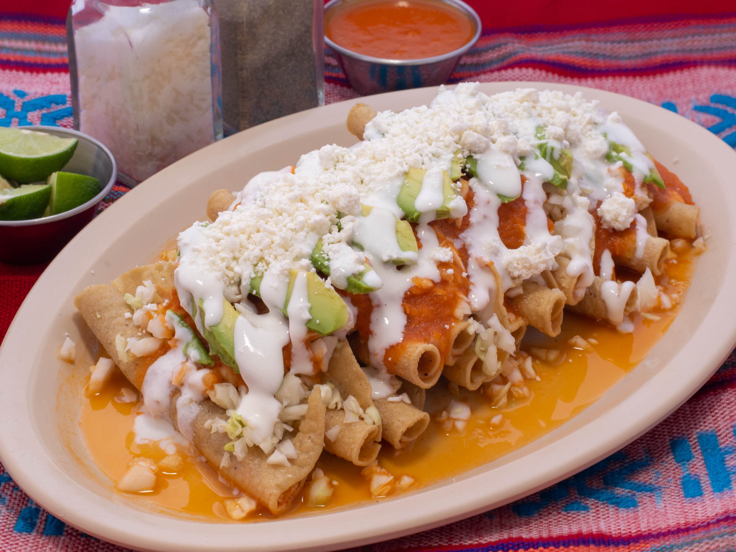 Combo Flautas + Tostada + Bebida