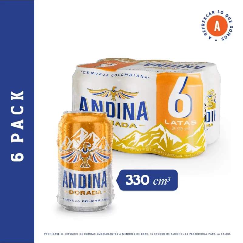 Six Pack Andina Dorada 330ml