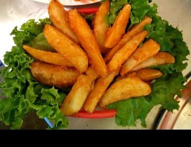 Papas sazonadas en gajo