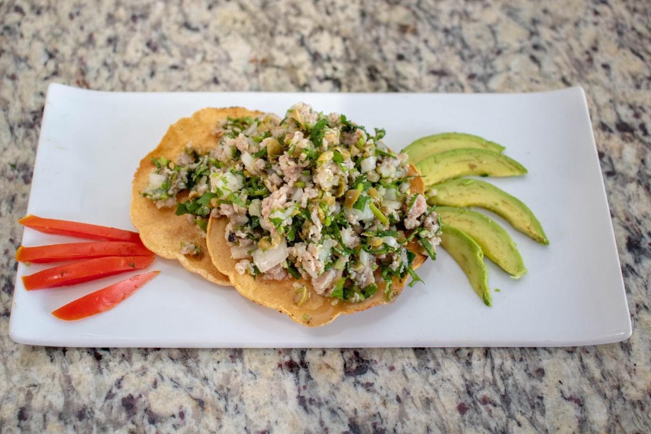Tostada de Aguachile Verde
