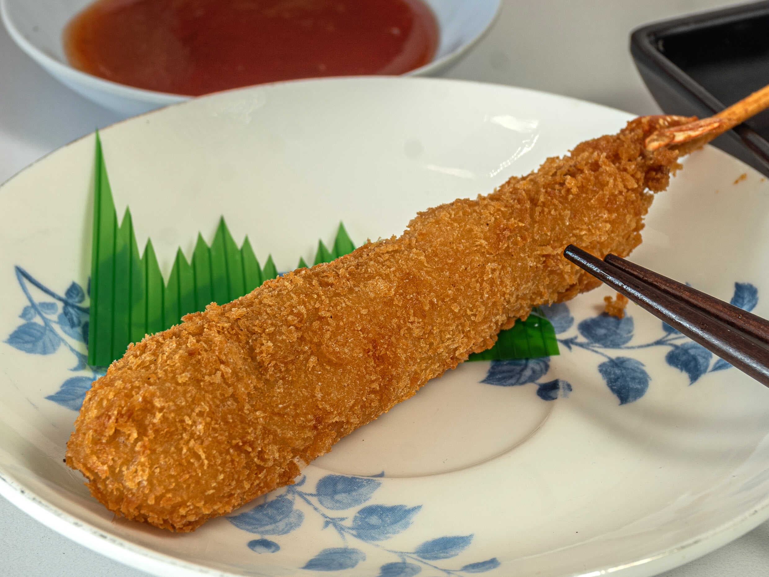Kushiage de Camarón con Queso
