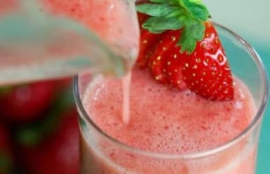 Licuado de Fresa Tipo Crema