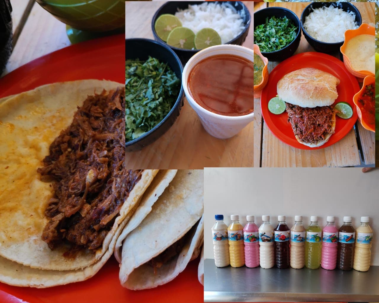 Combo 2 Tacos+ Torta+ Consomé+ Agua de Sabor