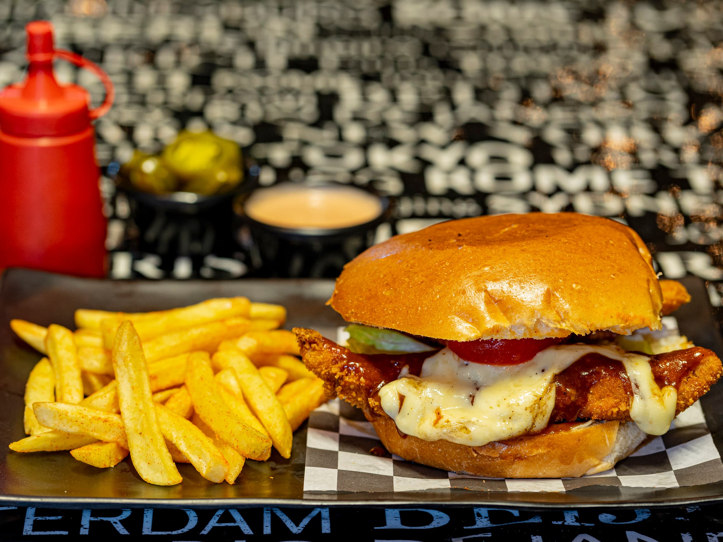Hamburguesa de Pollo BBQ