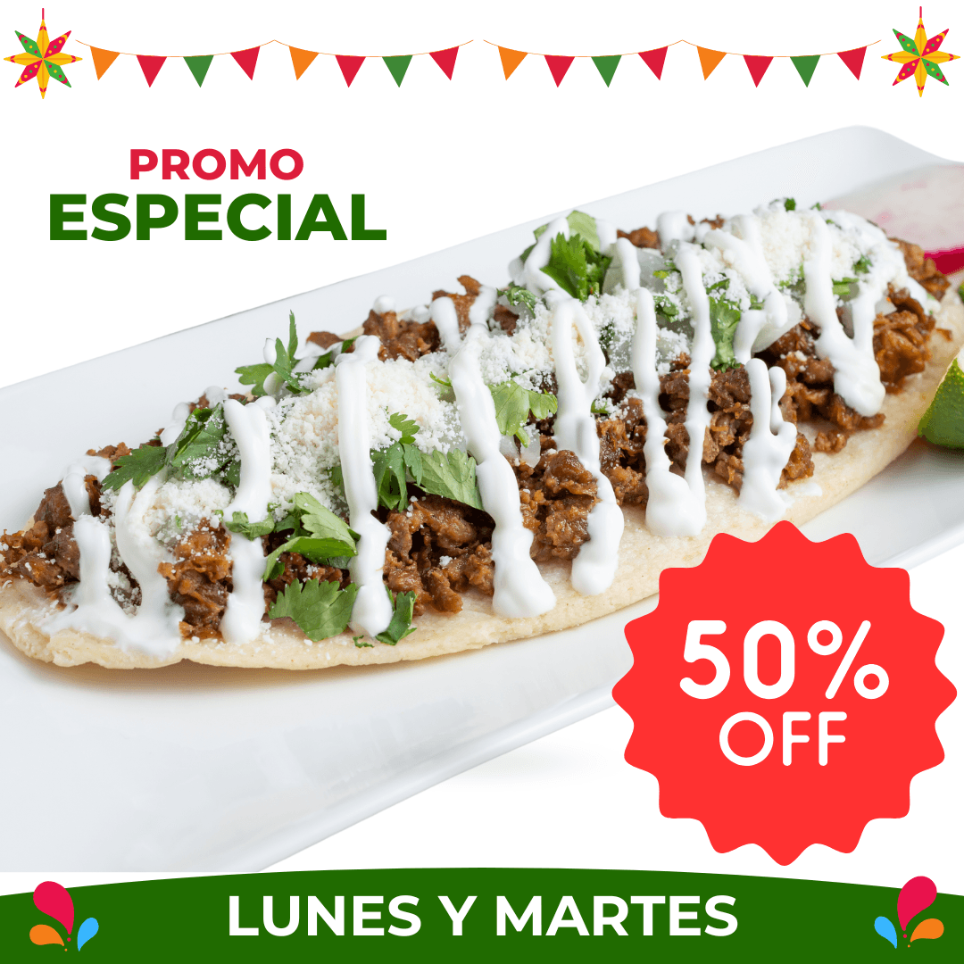 Huarache con Guiso (Lunes, Martes)