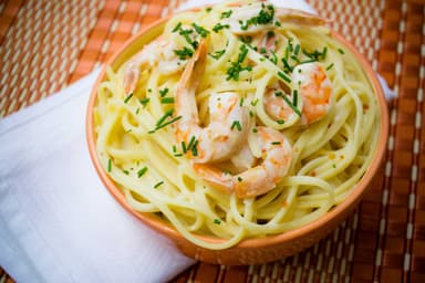 Pasta en Crema Alfredo (Camarones)