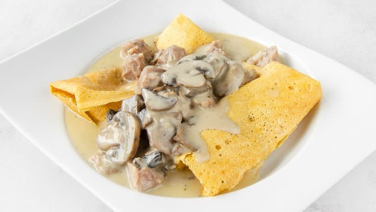 Crepe Ternera y Champiñones