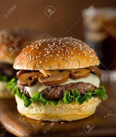 Hamburguesa con Champiñones