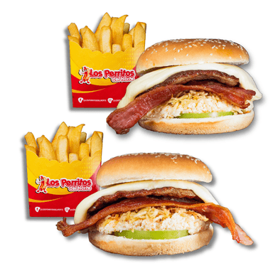 Combo 2 hamburguesas especiales + 2 papas