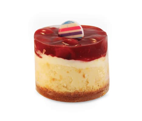 Pastel de Queso con Cereza Individual