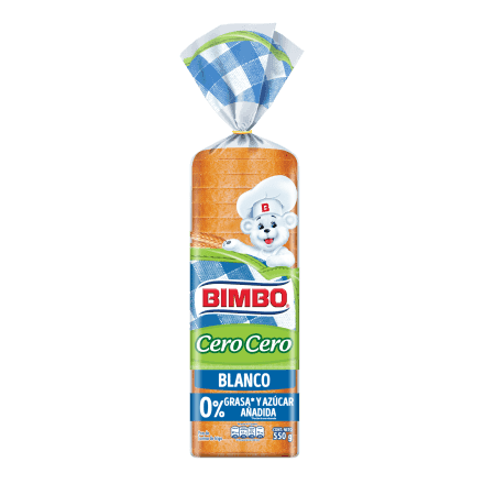 Pan Cuadrado Blanco Bimbo Cero 550 g