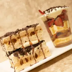 Combo merengon + fresas con crema