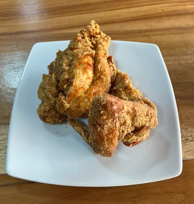 Cuarto de pollo apanado